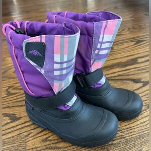 Tundra Kids Purple Winter Snow Boots Size 2